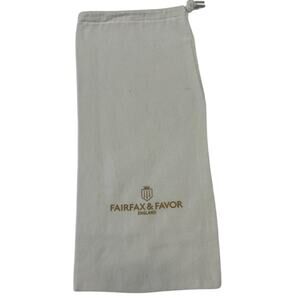 Fairfax & Favor, (1) Drawstring Dust Bag W/Logo Cream & Gold